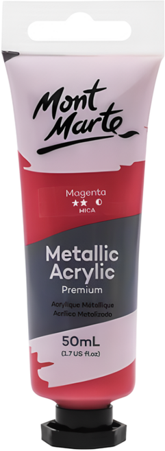 Mont Marte 蒙瑪特 壓克力顏料 金屬紅 50ml, 1色