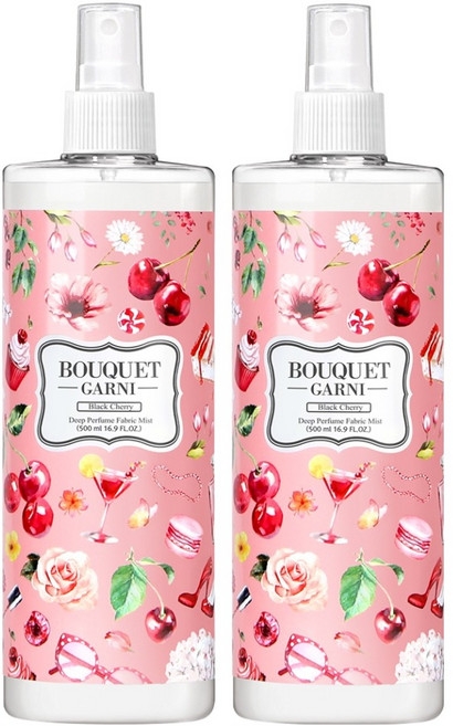 부케가르니 딥퍼퓸 섬유향수, 블랙체리, 500ml, 2개