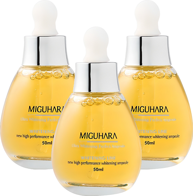 미구하라 울트라 화이트닝 퍼펙트 앰플, 50ml, 3개