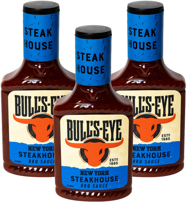 불스아이 뉴욕스테이크하우스 BBQ 소스, 360g, 3개