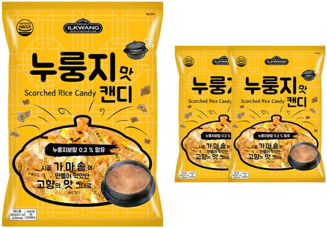 일광제과 누룽지맛 캔디, 800g, 3개