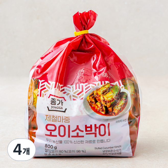 종가 오이소박이, 800g, 4개