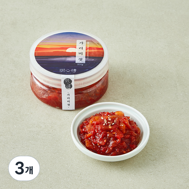명심정 가리비젓, 200g, 3개