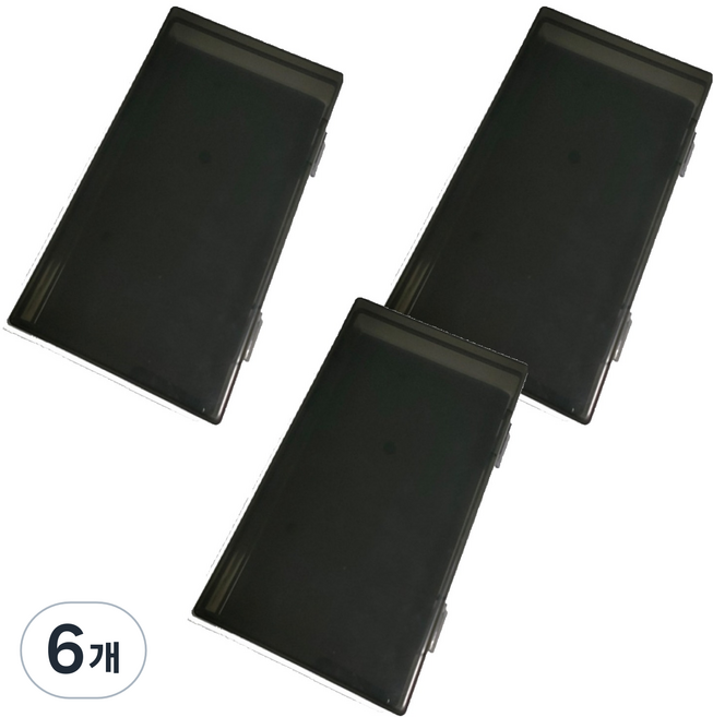 퓨어온 더블 버클 수납상자, 블랙, 6개