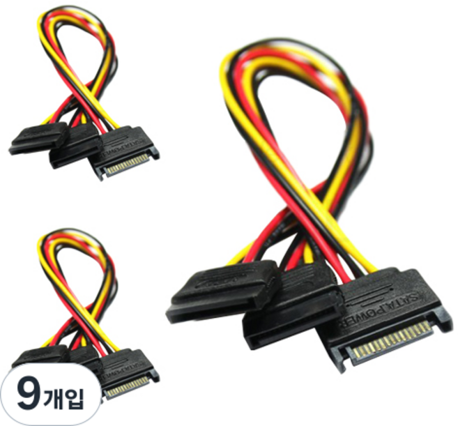 SATA-SATA 電源 Y 型連接線 ML-SSYP030, 9入, 30cm