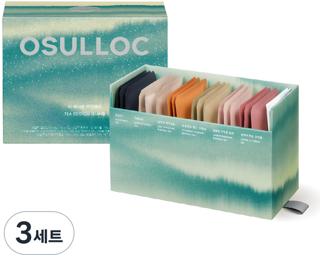 오설록 에디션 아일랜드 티백 세트, 달빛걷기 + 구름노래 + 귤꽃향을 품은 우잣담 + 벚꽃향 가득한 올레 + 동백이 피는 곶자왈 + 삼다연 제주영귤, 1세트