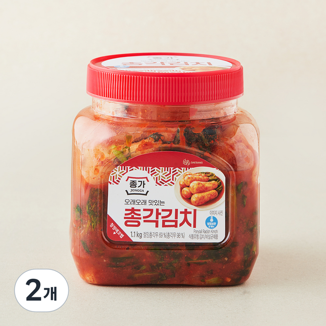 대상 종가 총각김치, 1.1kg, 2개