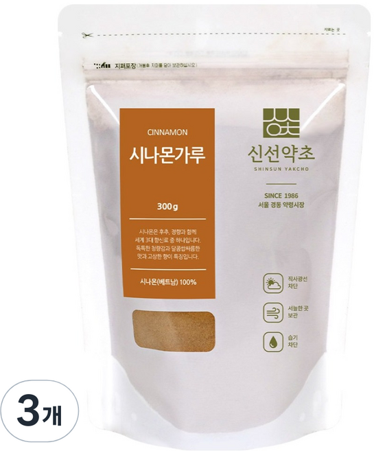신선약초 시나몬 가루, 300g, 3개