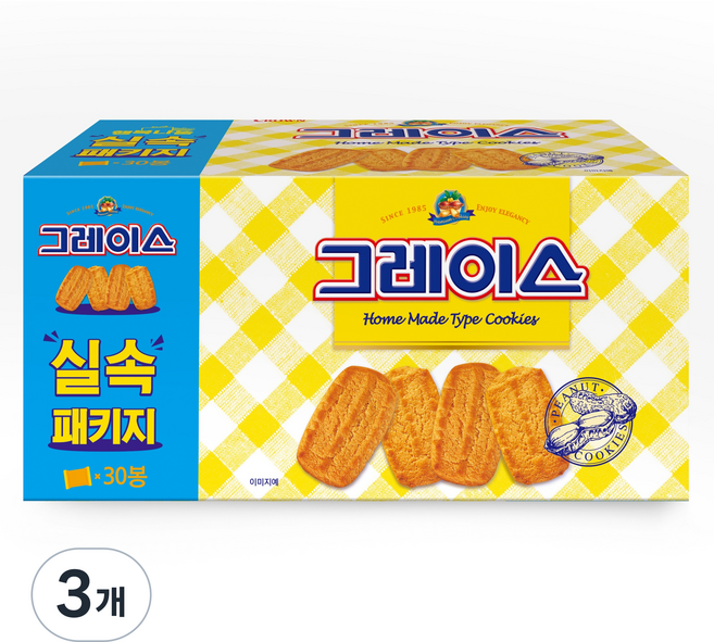 크라운 그레이스 과자, 636g, 3개