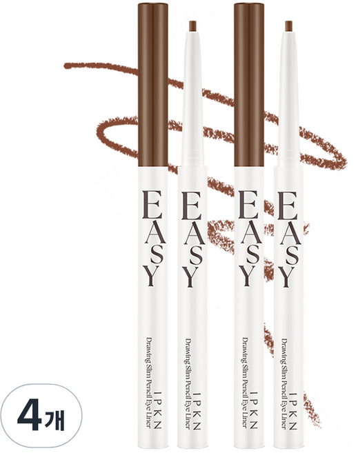 IPKN 輕鬆描繪纖細眼線筆 0.13g, 03號 柔和棕色, 4個