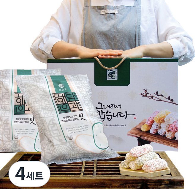 해담한과 찹쌀혼합유과 선물세트, 1kg, 4세트