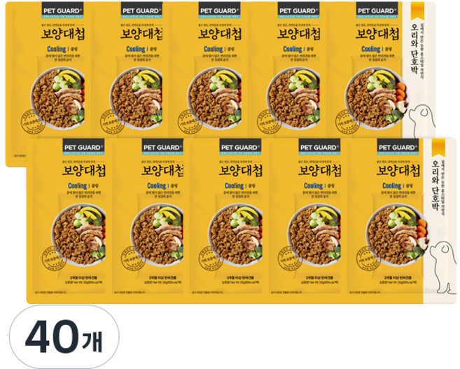 보양대첩 전연령 강아지 쿨링 상온화식 사료, 오리, 50g, 40개