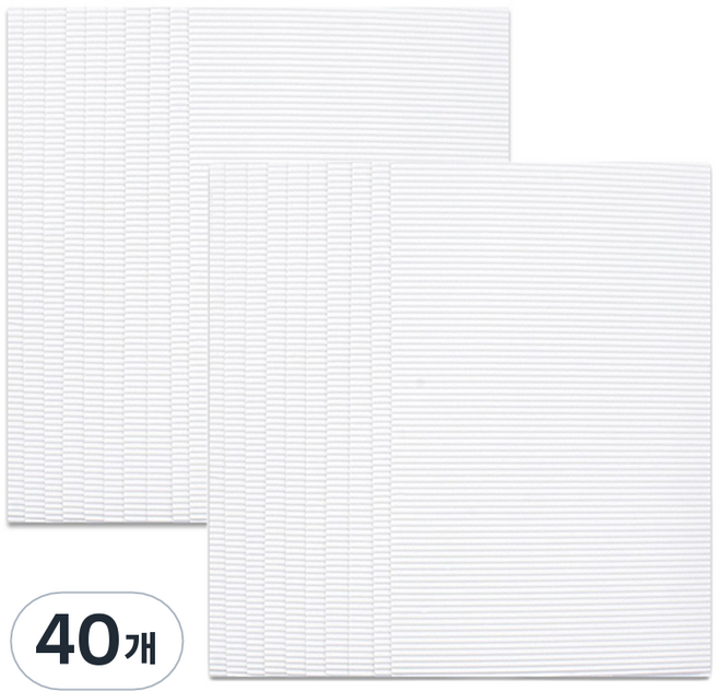 마다꾸미 컬러 골판지, 01 화이트, 40개
