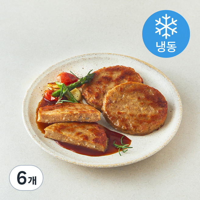 하늘푸드 실속함박 스테이크 10개입 (냉동), 600g, 6개