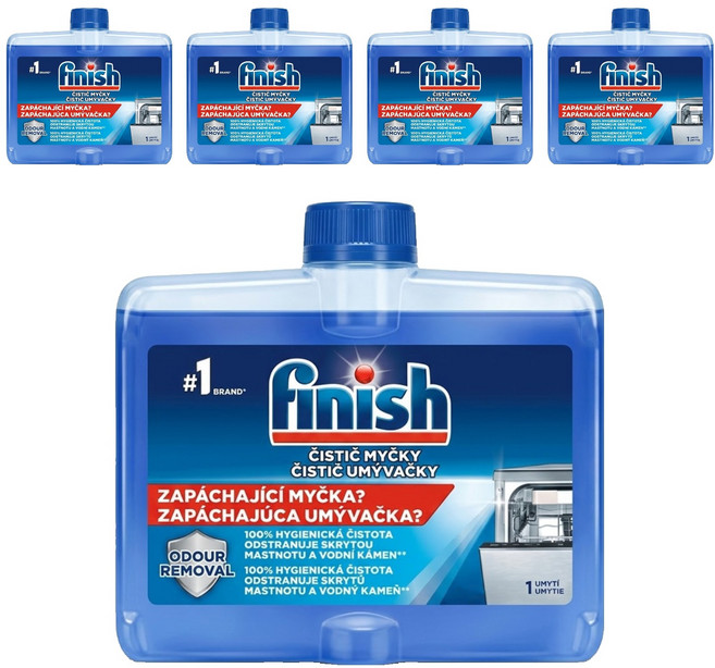 finish 洗碗機清潔劑 原味, 250ml, 5瓶