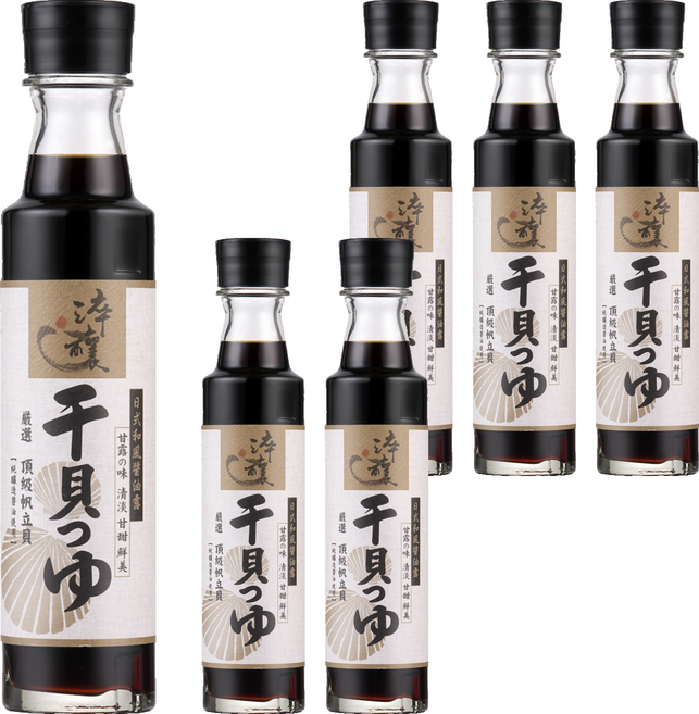 味全 淬釀日式和風醬油露 干貝風味 清淡甘甜 鮮美不死鹹 味道層次豐富, 300ml, 6瓶