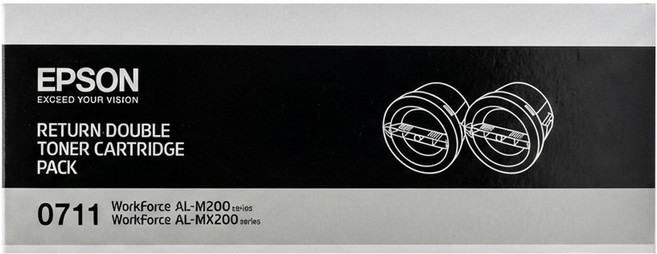 EPSON 原廠雙包裝碳粉匣 C13S050711, 黑色, 1組
