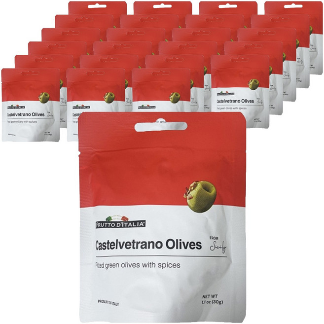 MADAMA OLIVA 西西里辣味去核綠橄欖, 30g, 24個