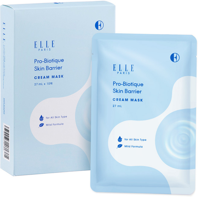 ELLE PARIS 프로바이오티크 세라마이드 화잘먹 마스크, 1개, 10개입