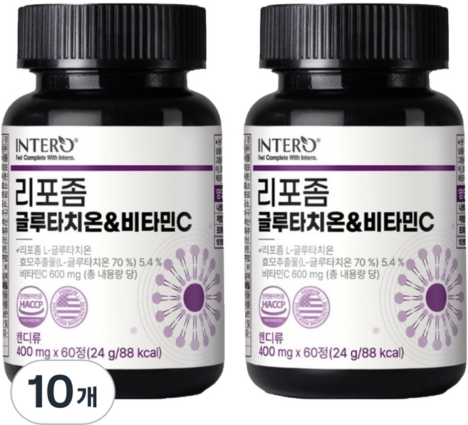 인테로 리포좀 글루타치온 비타민C 24g, 60정, 10개