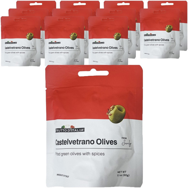 MADAMA OLIVA 西西里辣味去核綠橄欖, 30g, 12個