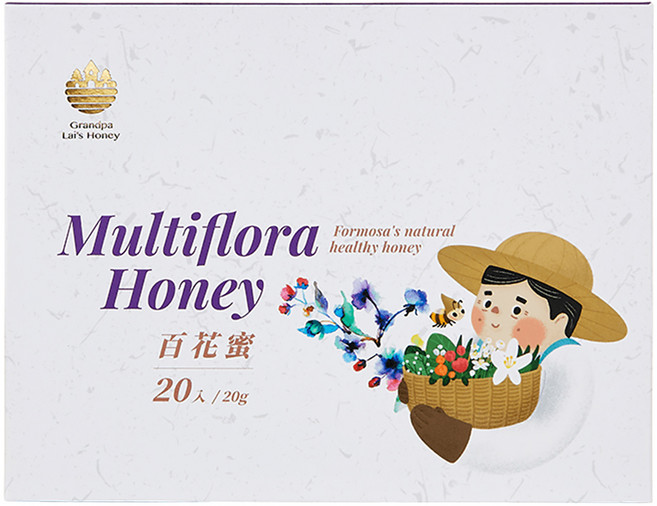 賴爺爺蜜蜂小森林 隨身包百花蜜 20入, 400g, 1盒