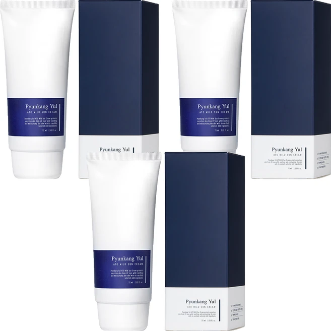 편강율 아토 마일드 선크림 SPF50+ PA++++, 75ml, 3개 - 쿠팡