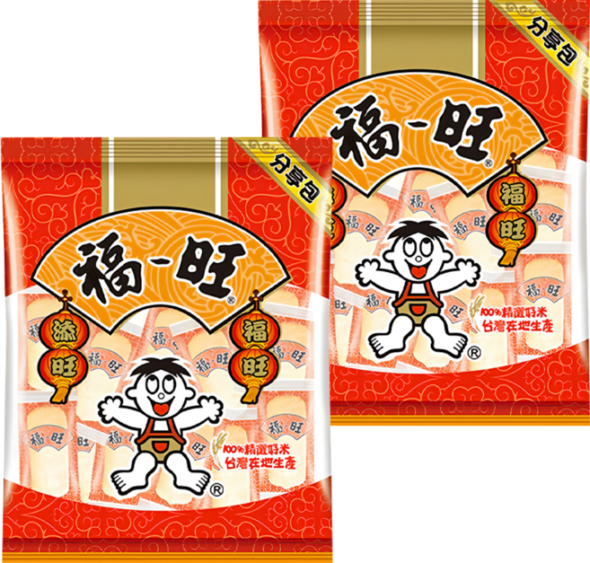 Want-Want 旺旺 福旺米果分享包, 250g, 2袋