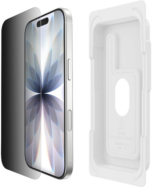 벨킨 인비지 프라이버시 글라스 이지트레이 2 강화유리 휴대폰 액정보호필름 세트 OVA169fq-REV, 1세트