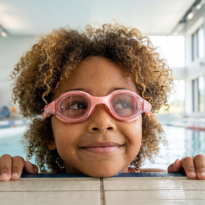 스네프 루미 어린이 수경 귀마개 전용케이스, 피치핑크(수경), 1개