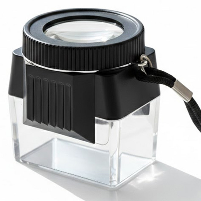 고배율 확대경 돋보기 루페 목걸이형, 블랙, 1개