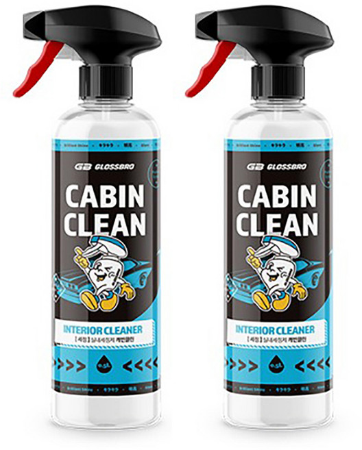 글로스브로 캐빈클린 차량용 실내 세정제, 500ml, 2개