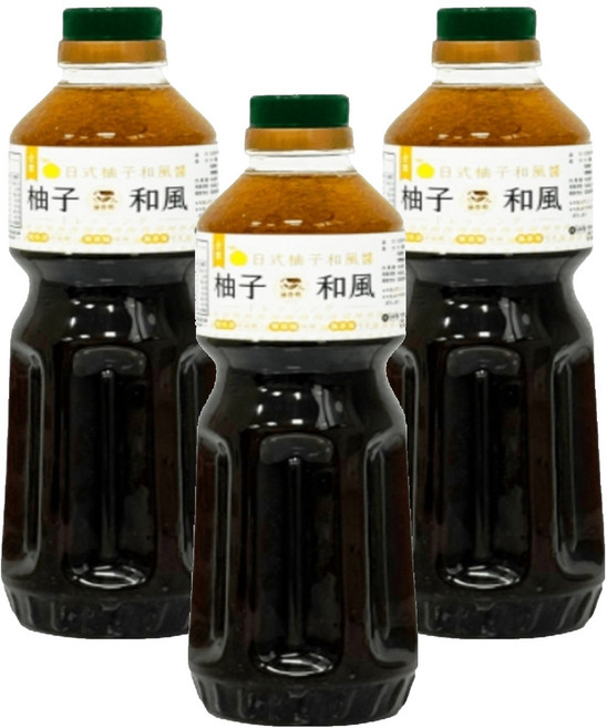 藻作坊 日式柚子和風醬, 3瓶, 600ml