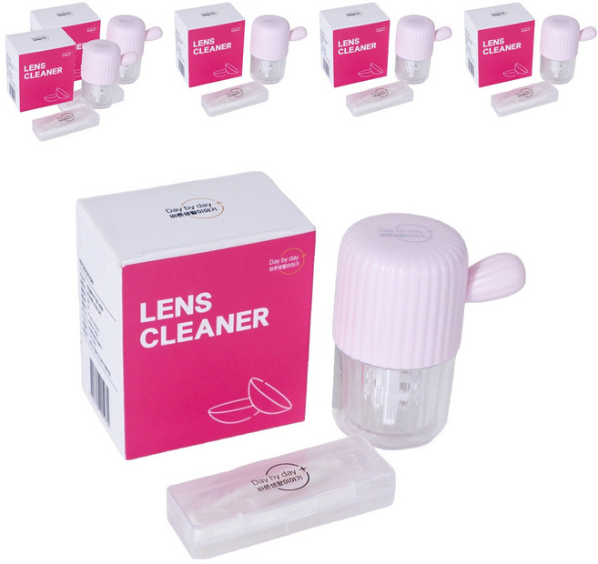 바른생활이야기 렌즈 세척통, 핑크, 6개