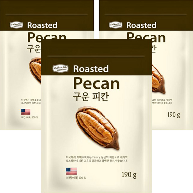 리치팜너트 구운 피칸, 190g, 3개