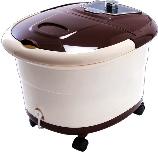 SANKI 三貴足浴機 旋鈕版加熱足浴機 K0102-B, 白色 + 棕色, 1組