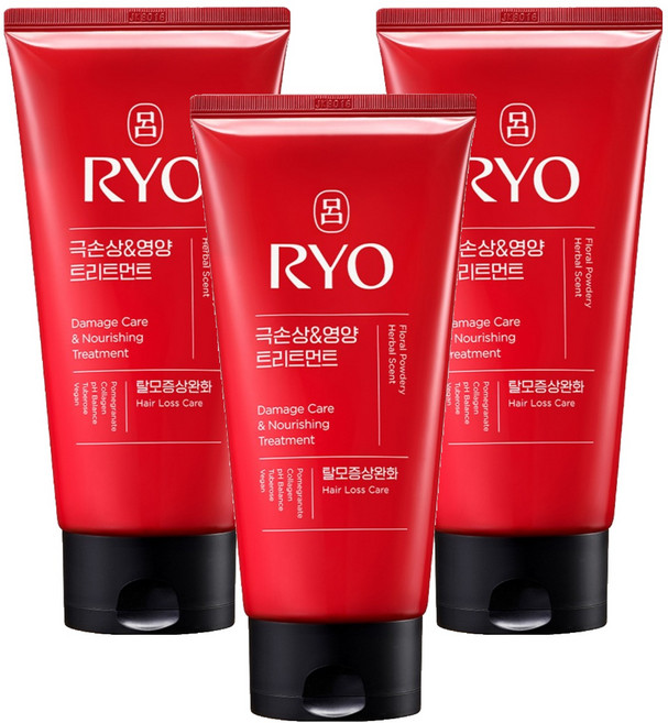 려 함빛 극손상 & 영양 트리트먼트 탈모증상완화 플로럴 파우더리향, 300ml, 3개