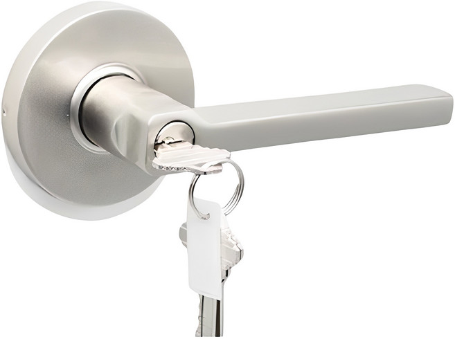 방문용 열쇠형 손잡이 + 열쇠 그레이 K2003-1, 1개