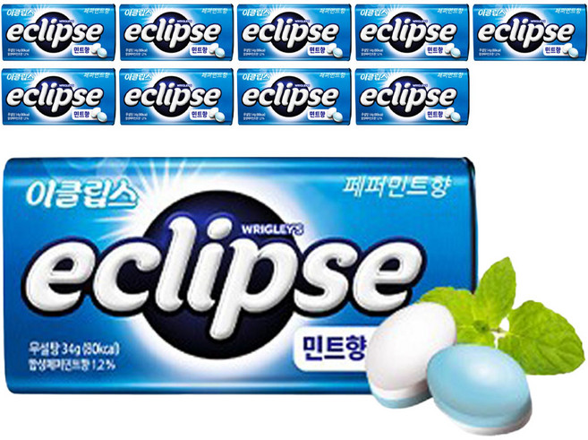이클립스 페퍼민트향 캔디, 34g, 10개