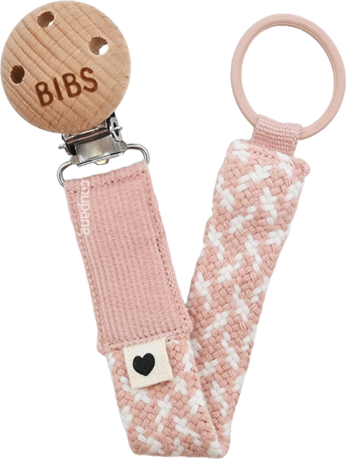 BIBS 有機棉奶嘴鏈 0歲以上, 腮紅, 1條