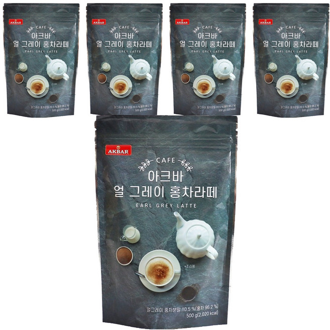 아크바 얼그레이 홍차라떼 파우더, 500g, 5개