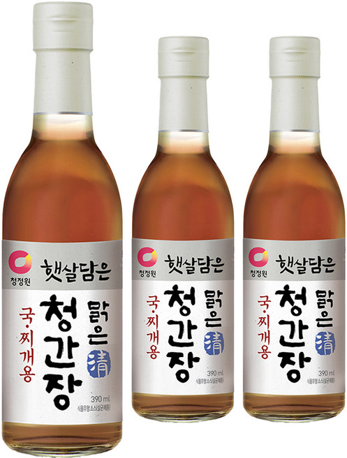 햇살담은 맑은 청간장 국찌개용, 3개, 390ml