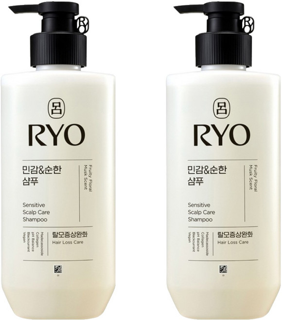 려 민감 앤 순한 탈모증상완화 샴푸, 480ml, 2개