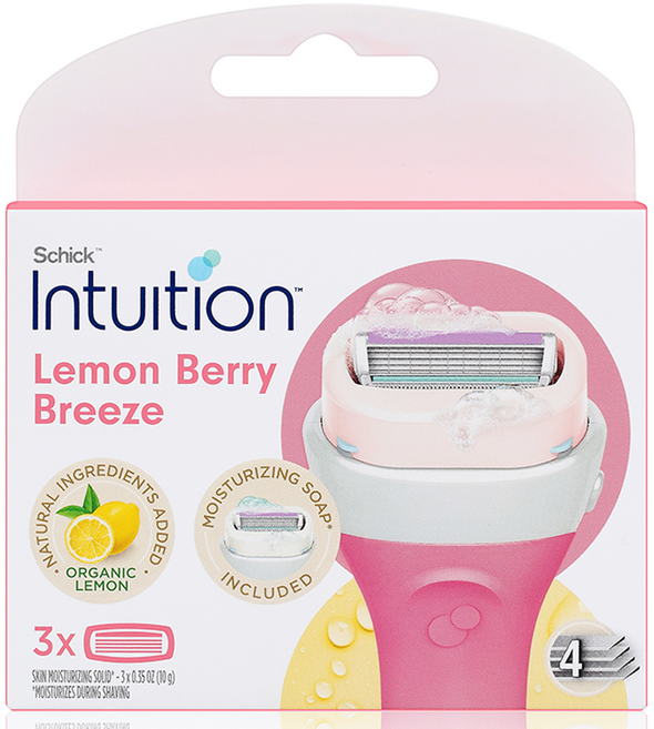 인튜이션 레몬 베리 브리즈 여성 제모기 면도날 리필, 3개입, 1개