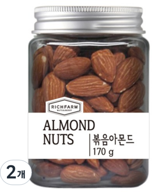 리치팜너트 볶음아몬드 수푸림, 170g, 2개
