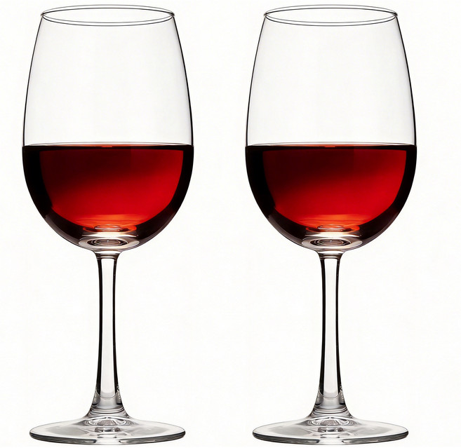 발룬피니 크리스탈 와인잔, 2개, 360ml