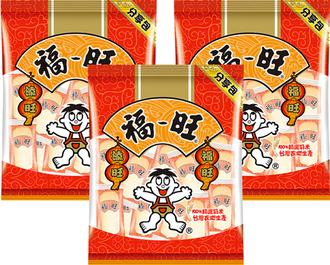 旺旺 福旺 米果 分享包, 250g, 3袋
