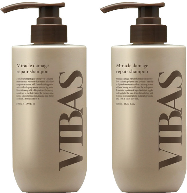 VIBAS 奇蹟損傷護理洗髮精, 2瓶, 500ml