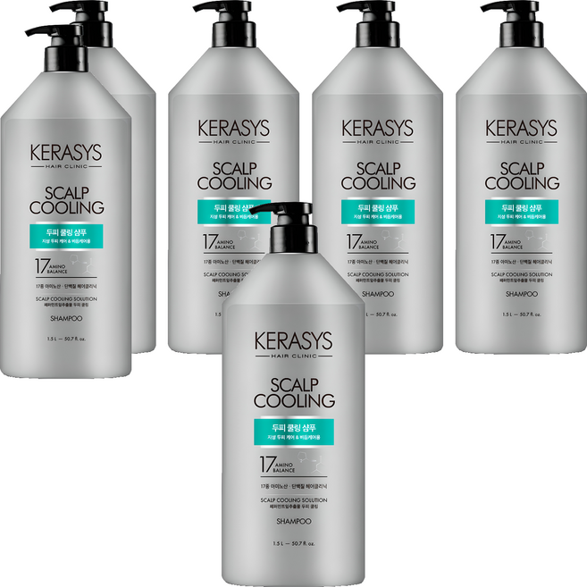 케라시스 두피 쿨링 단백질 샴푸, 1.5L, 6개