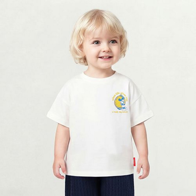 밀크마일 디즈니 미키마우스 빅 레몬 스퀴지 티셔츠